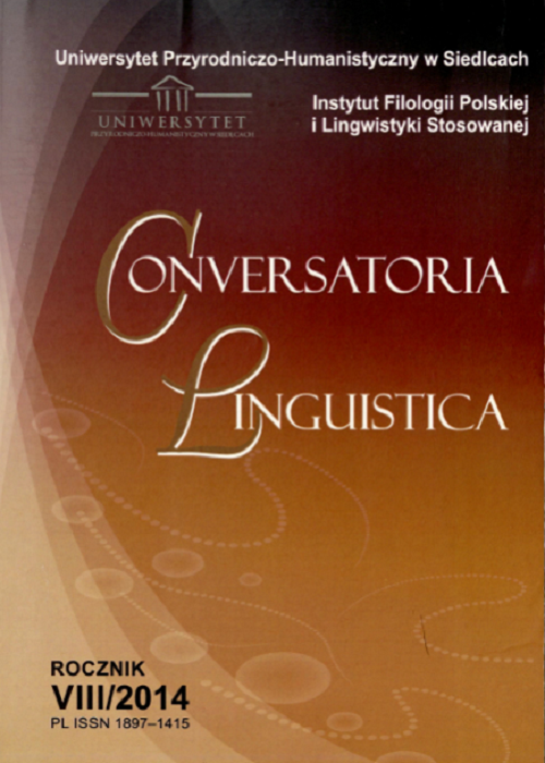 					Pokaż  Nr 8 (2014): Conversatoria Linguistica
				