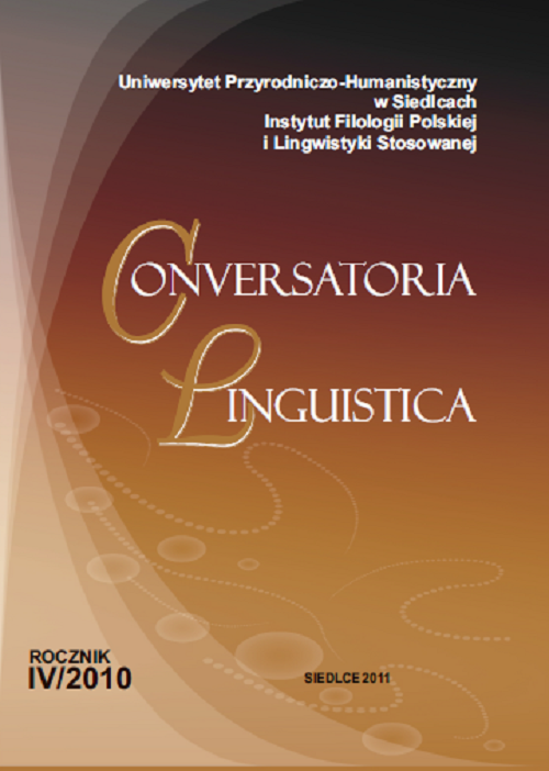 					Pokaż  Nr 4 (2010): Conversatoria Linguistica
				