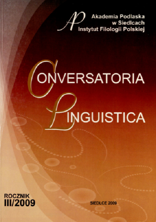 					Pokaż  Nr 3 (2009): Conversatoria Linguistica
				