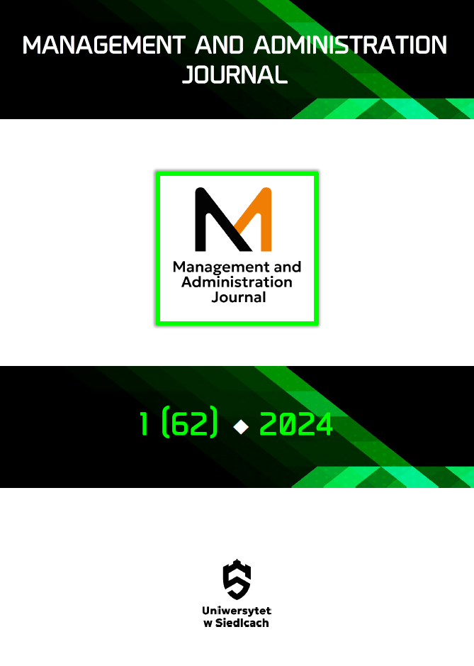 					View Vol. 62 No. 1 (2024): Management and Administration Journal
				