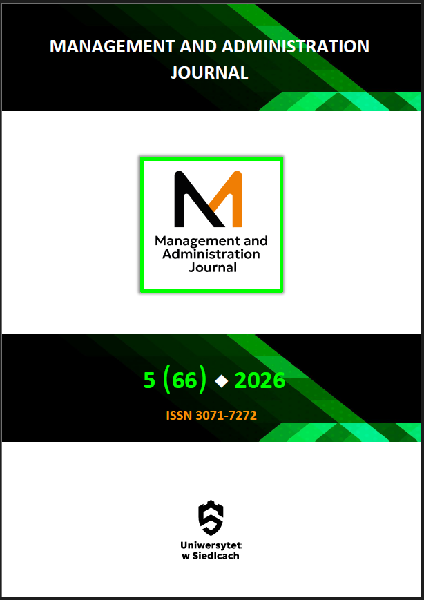 					View Vol. 66 No. 5 (2026): Management and Administration Journal
				