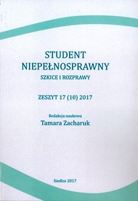 Okładka czasopisma Student Niepełnosprawny 2017