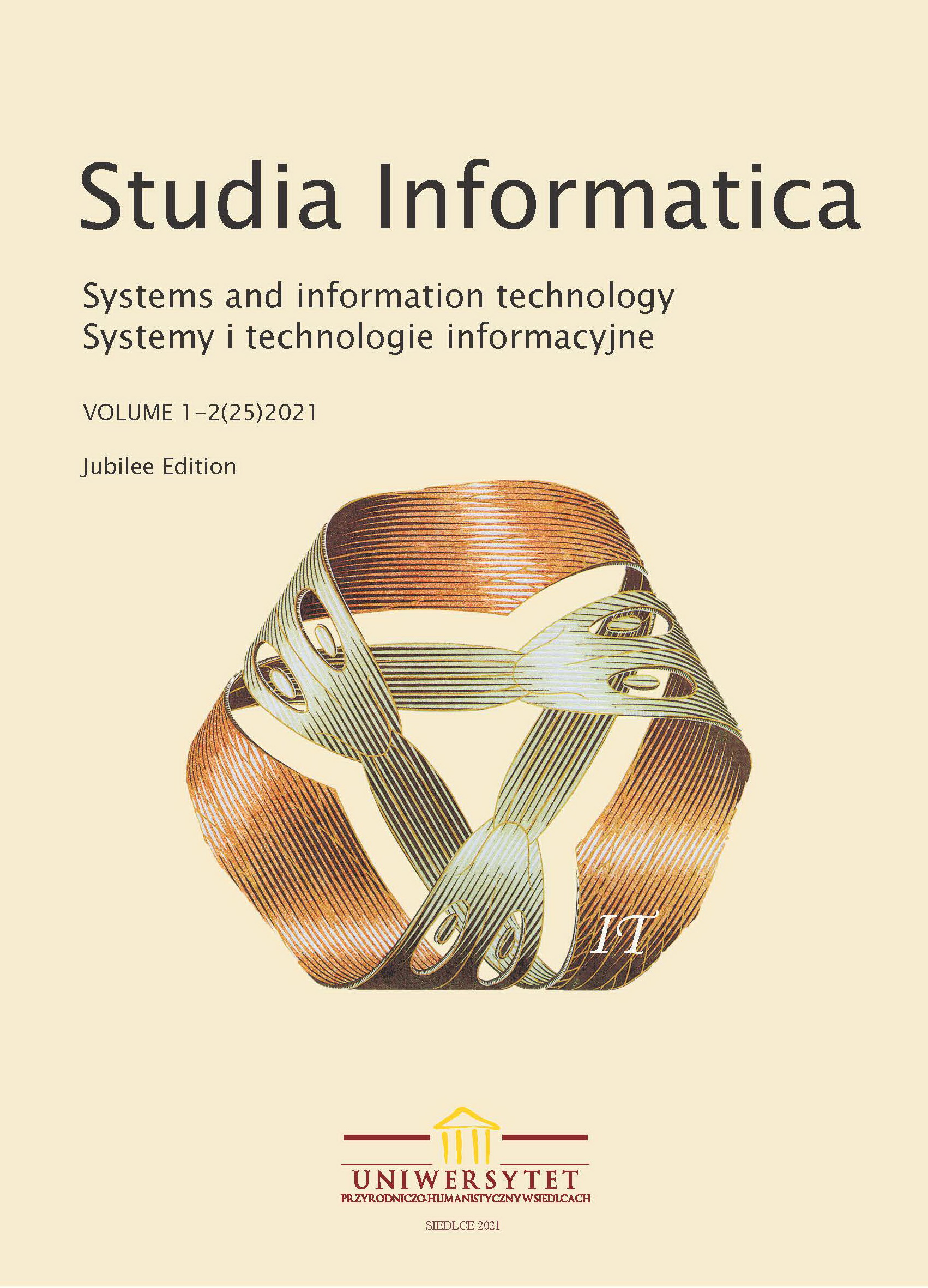 Okładka numeru Studia Informatica 1-2(25) 2021