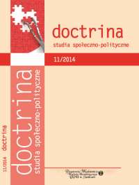 Okładka  czasopisma Doctrina. Studia społeczno-polityczne 11/2014